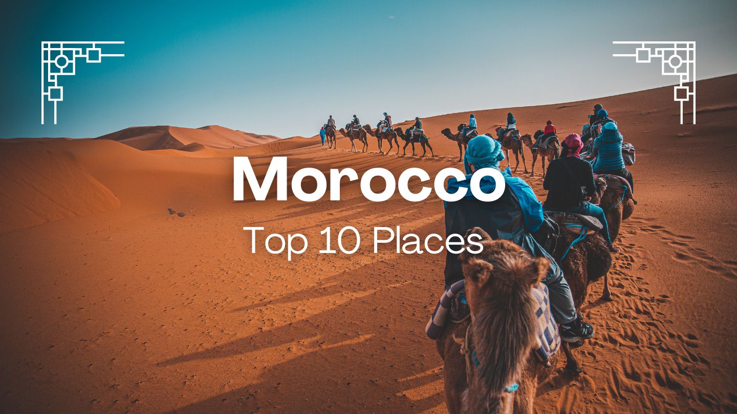 A group of people rode camels through the desert.